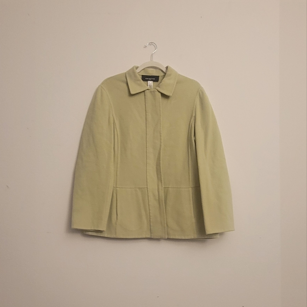 wool blend Jones New York petite large sage button jacket